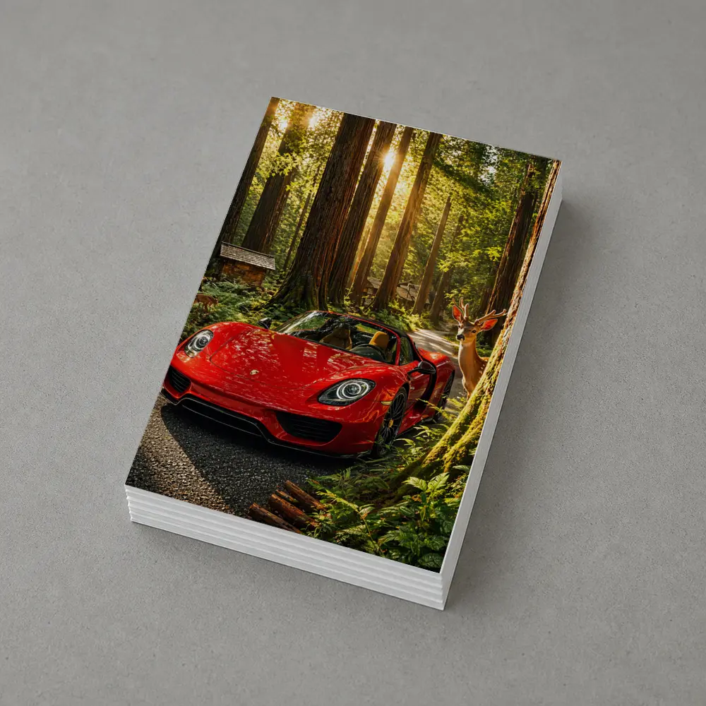 Porsche 918 Spyder Red Forest Setting – Postcards