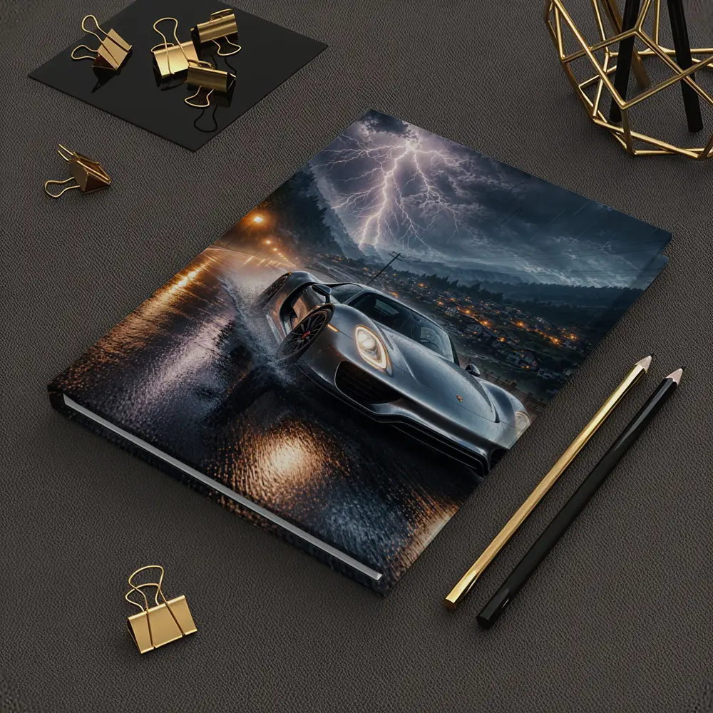 Porsche 918 Spyder Thunderstorm Rainy Road – Notebooks