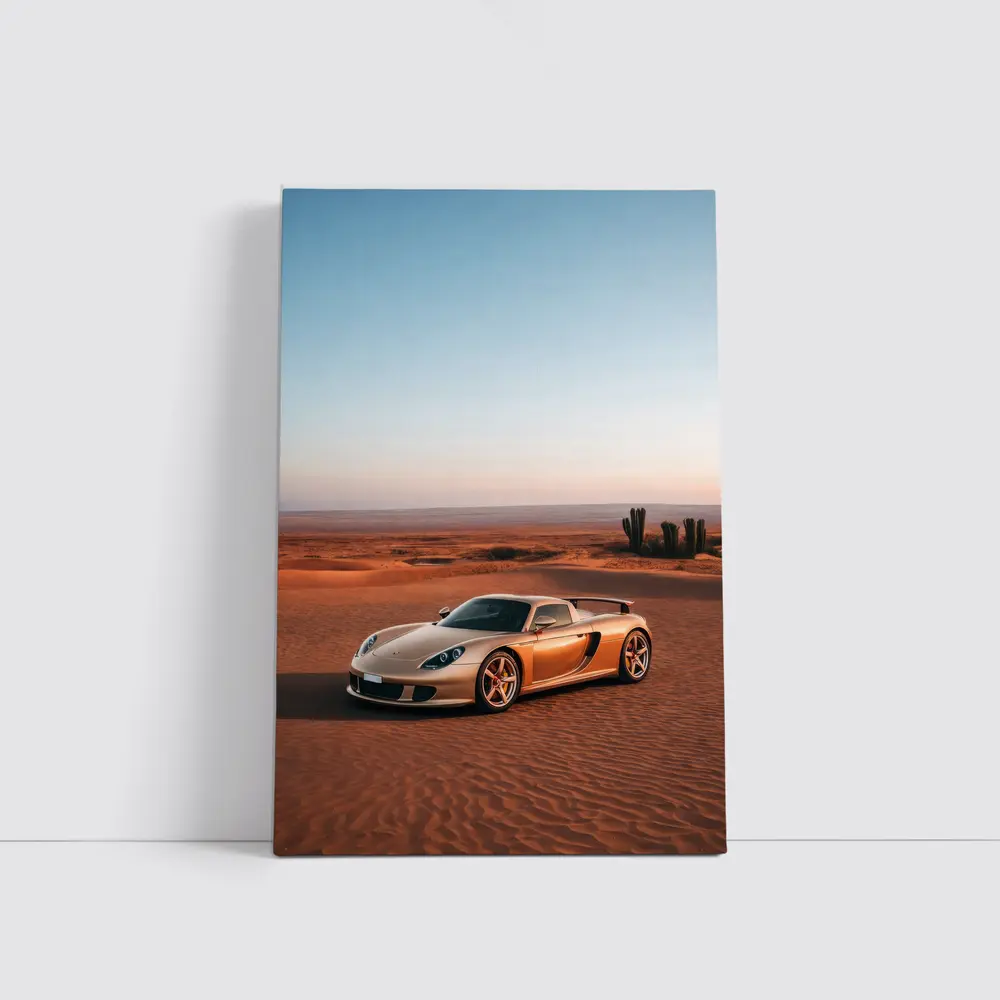 Porsche Carrera GT Desert Dunes Golden Hour – Wall Art