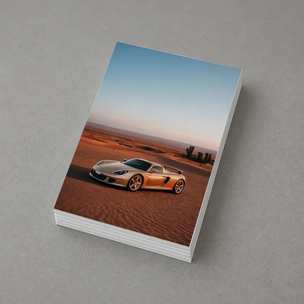 Porsche Carrera GT Desert Dunes Golden Hour – Postcards