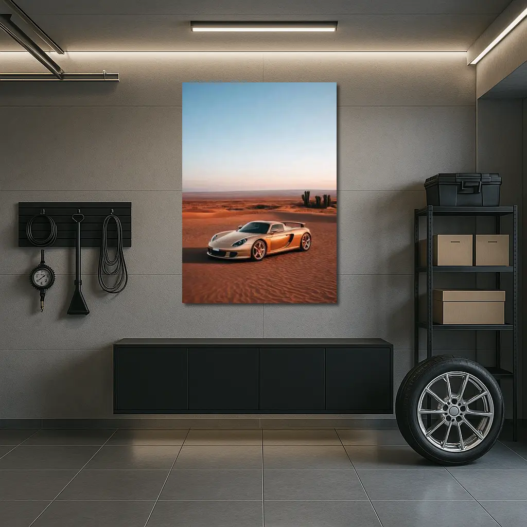 Porsche Carrera GT Desert Dunes Golden Hour – Wall Art