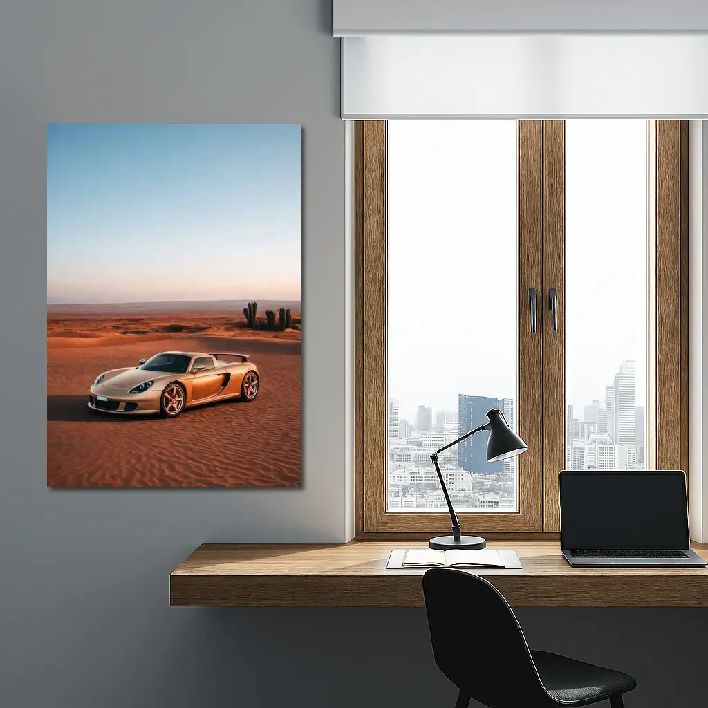Porsche Carrera GT Desert Dunes Golden Hour – Wall Art