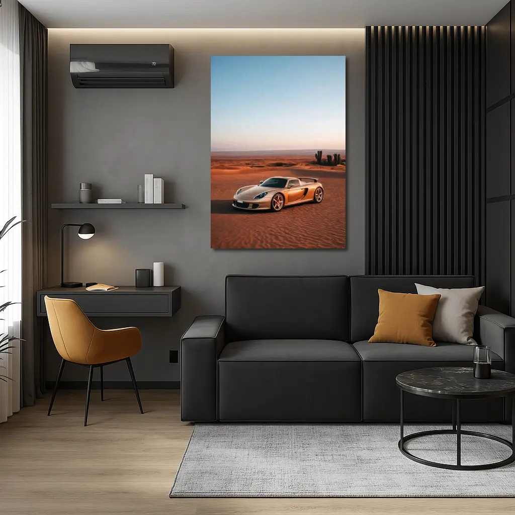 Porsche Carrera GT Desert Dunes Golden Hour – Wall Art