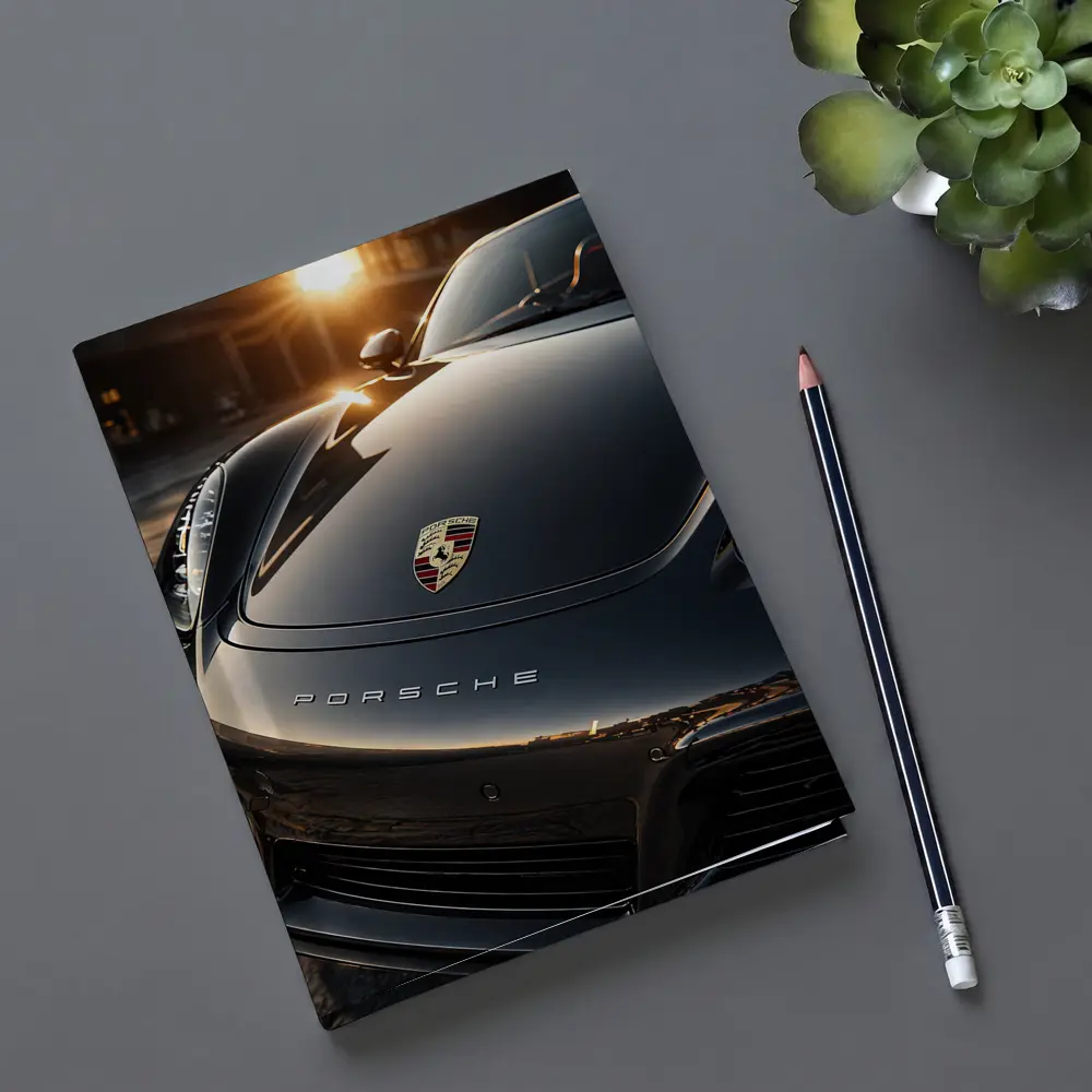 Porsche Boxster Black Hood Sunset Light – Notebooks
