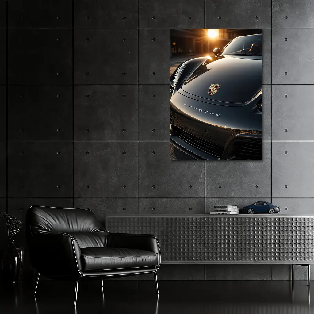 Porsche Boxster Black Hood Sunset Light – Wall Art