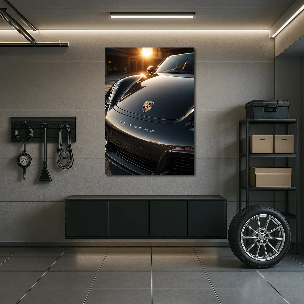 Porsche Boxster Black Hood Sunset Light – Wall Art