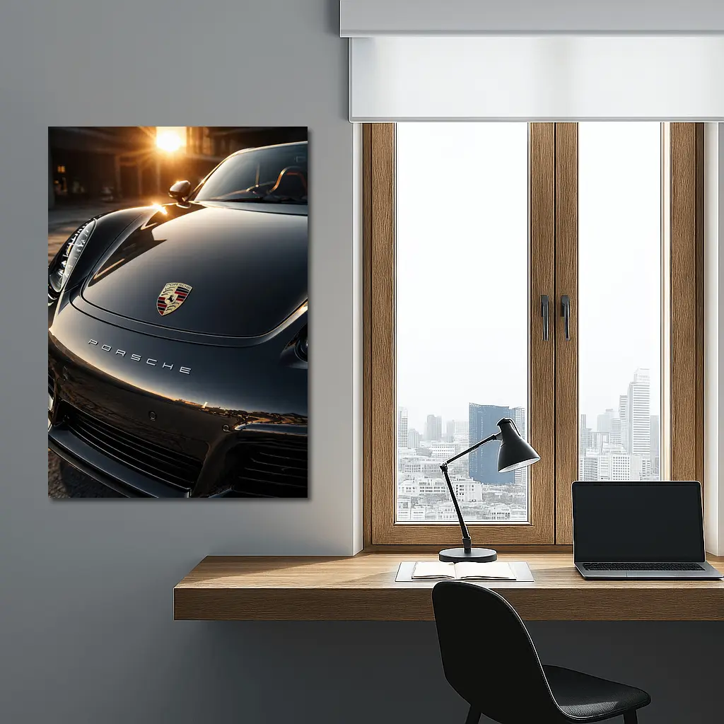 Porsche Boxster Black Hood Sunset Light – Wall Art