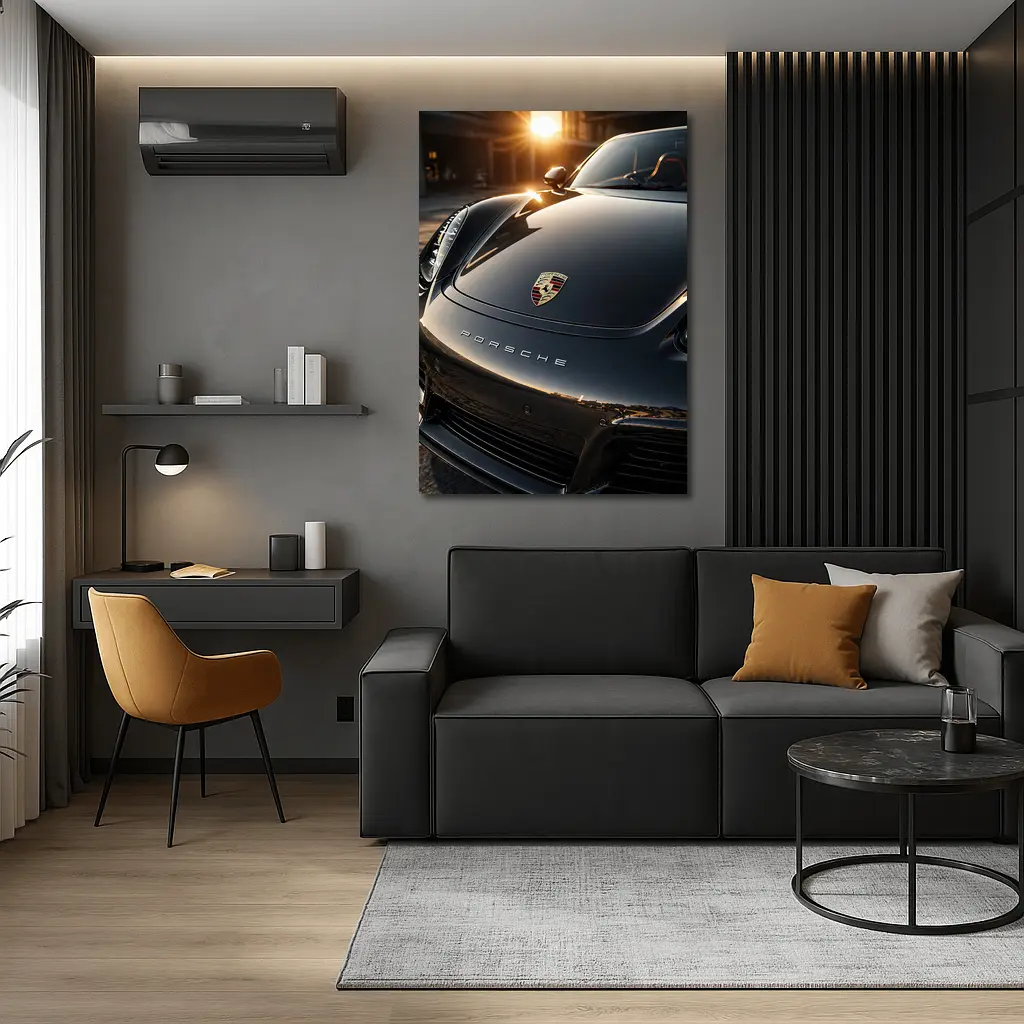 Porsche Boxster Black Hood Sunset Light – Wall Art