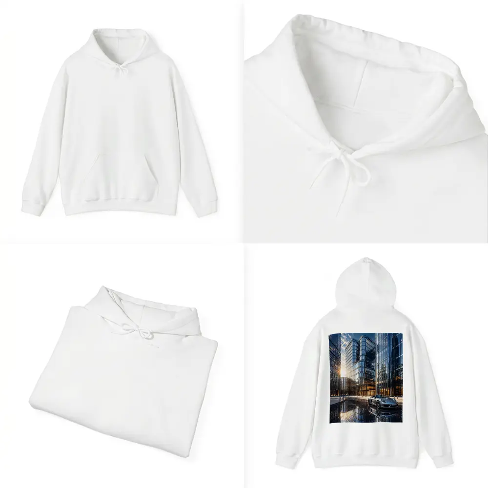 Porsche Boxster Silver Beside Glass Buildings – Hoodies