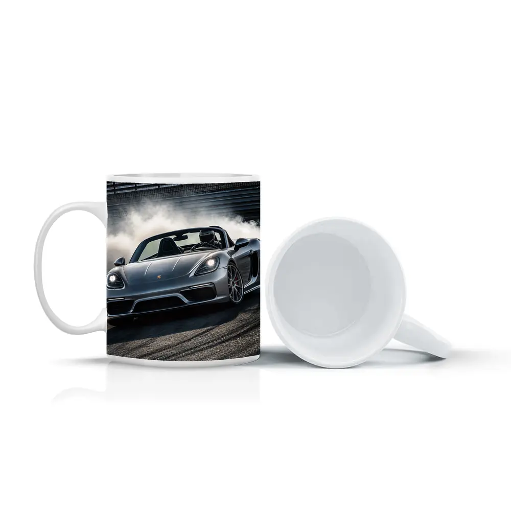 Porsche Boxster Drifting on Racing Track – Mugs