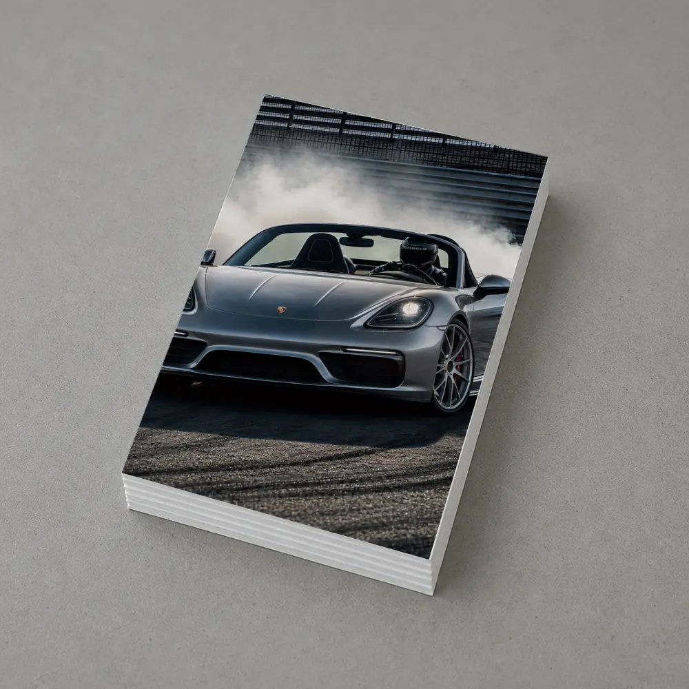 Porsche Boxster Drifting on Racing Track – Postcards