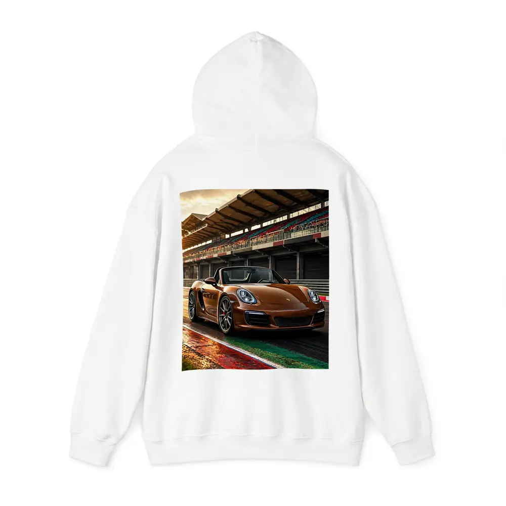 Porsche Boxster Brown Convertible Racing Track – Hoodies