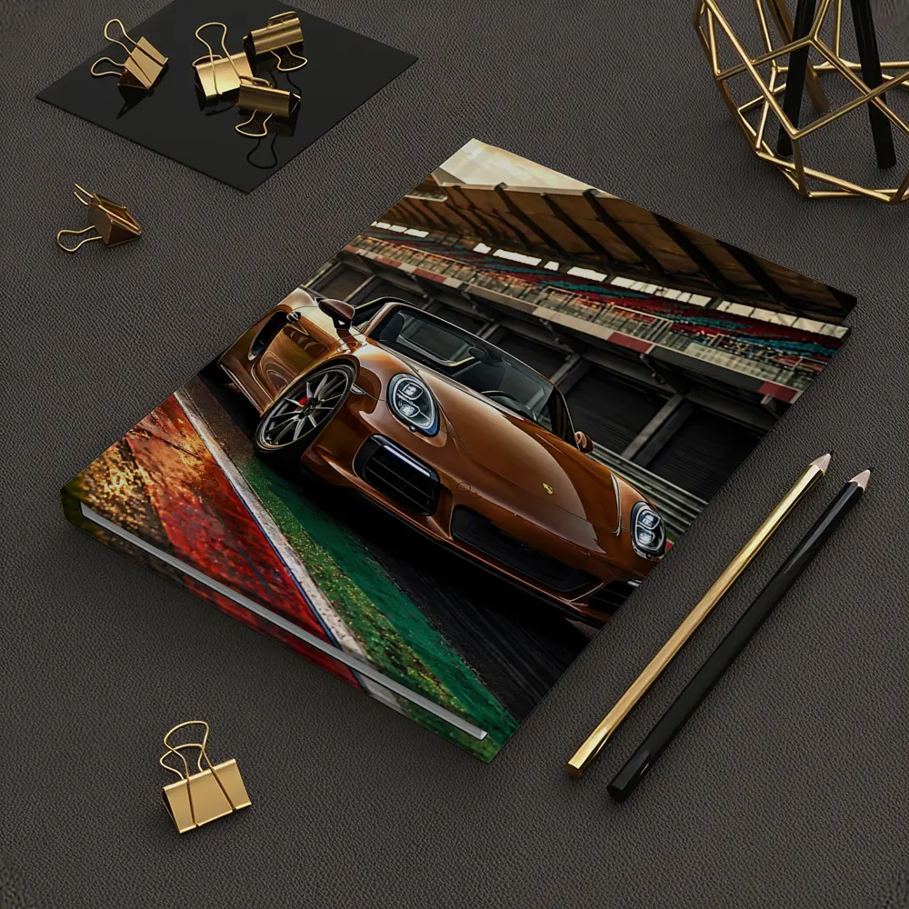 Porsche Boxster Brown Convertible Racing Track – Notebooks