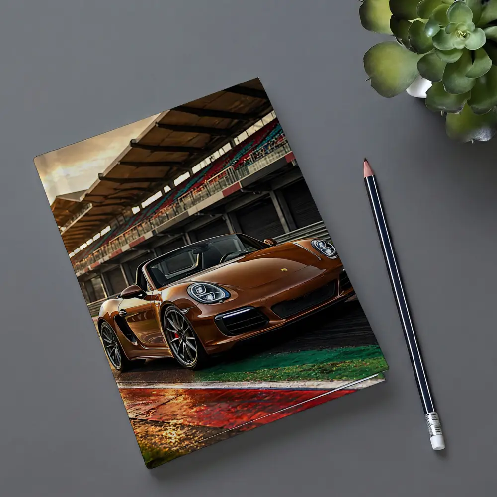Porsche Boxster Brown Convertible Racing Track – Notebooks