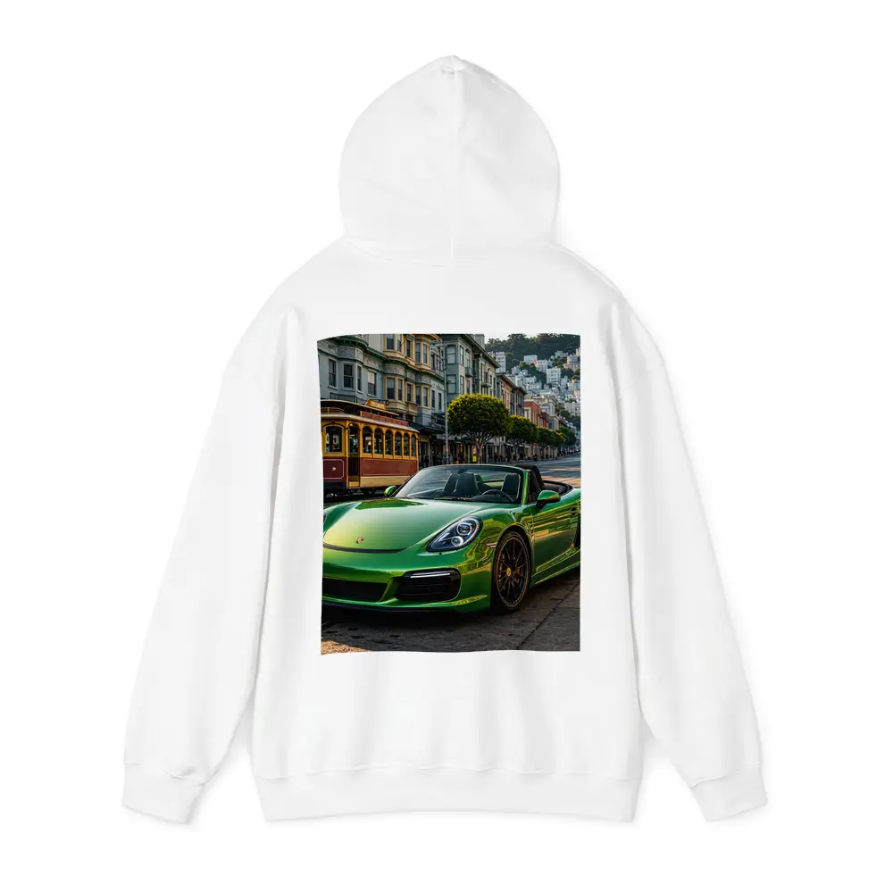 Green Porsche Boxster San Francisco City Streets – Hoodies