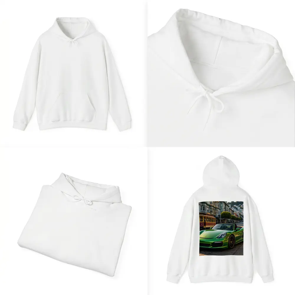 Green Porsche Boxster San Francisco City Streets – Hoodies