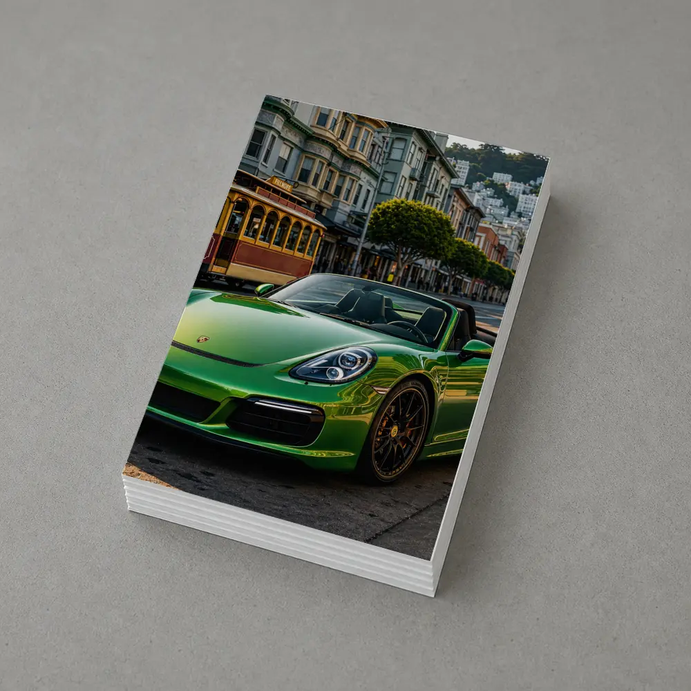 Green Porsche Boxster San Francisco City Streets – Postcards