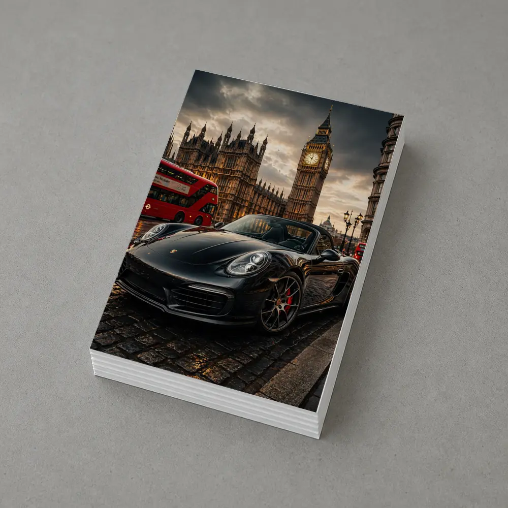 Porsche Boxster Black Big Ben London – Postcards