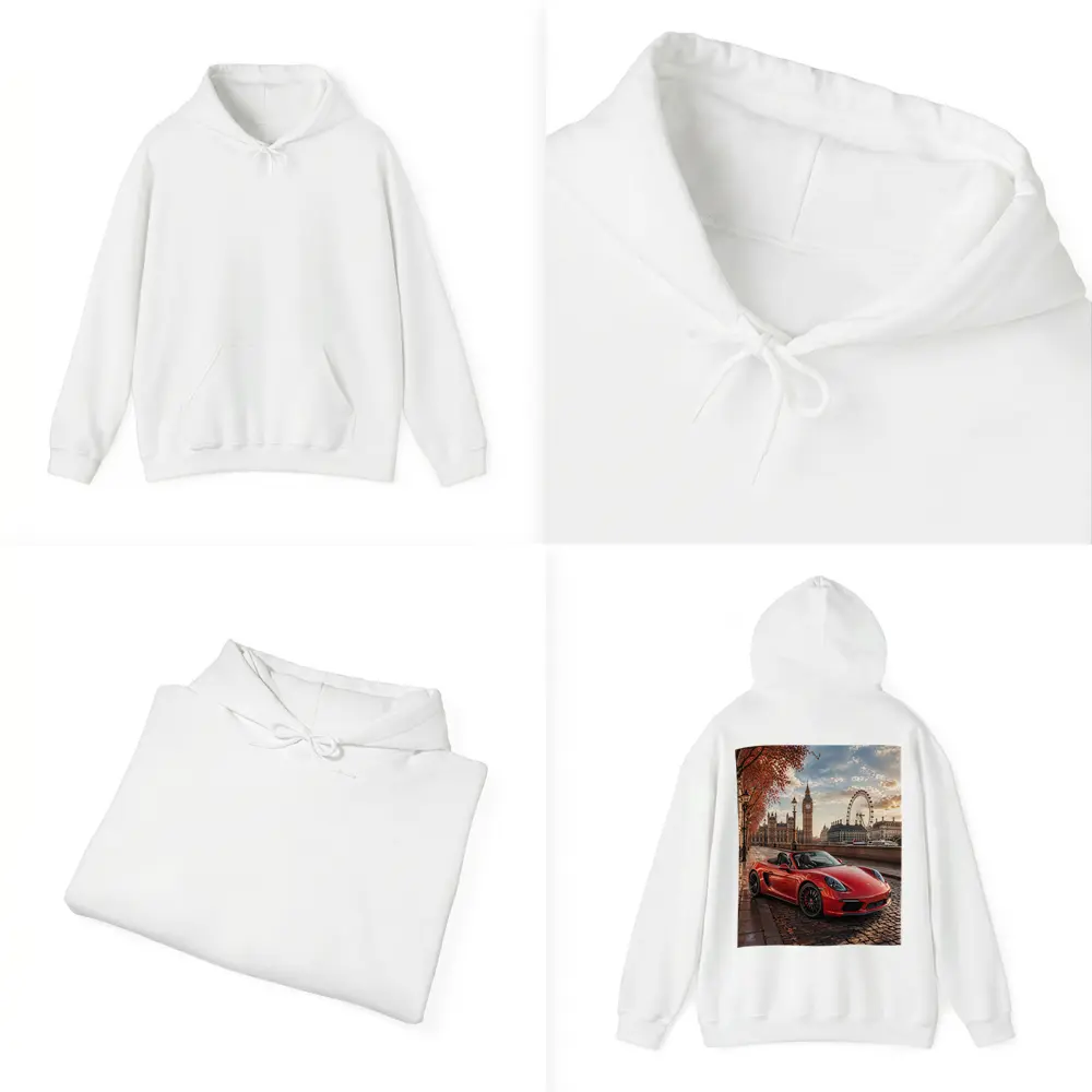 Red Porsche Boxster London Big Ben – Hoodies