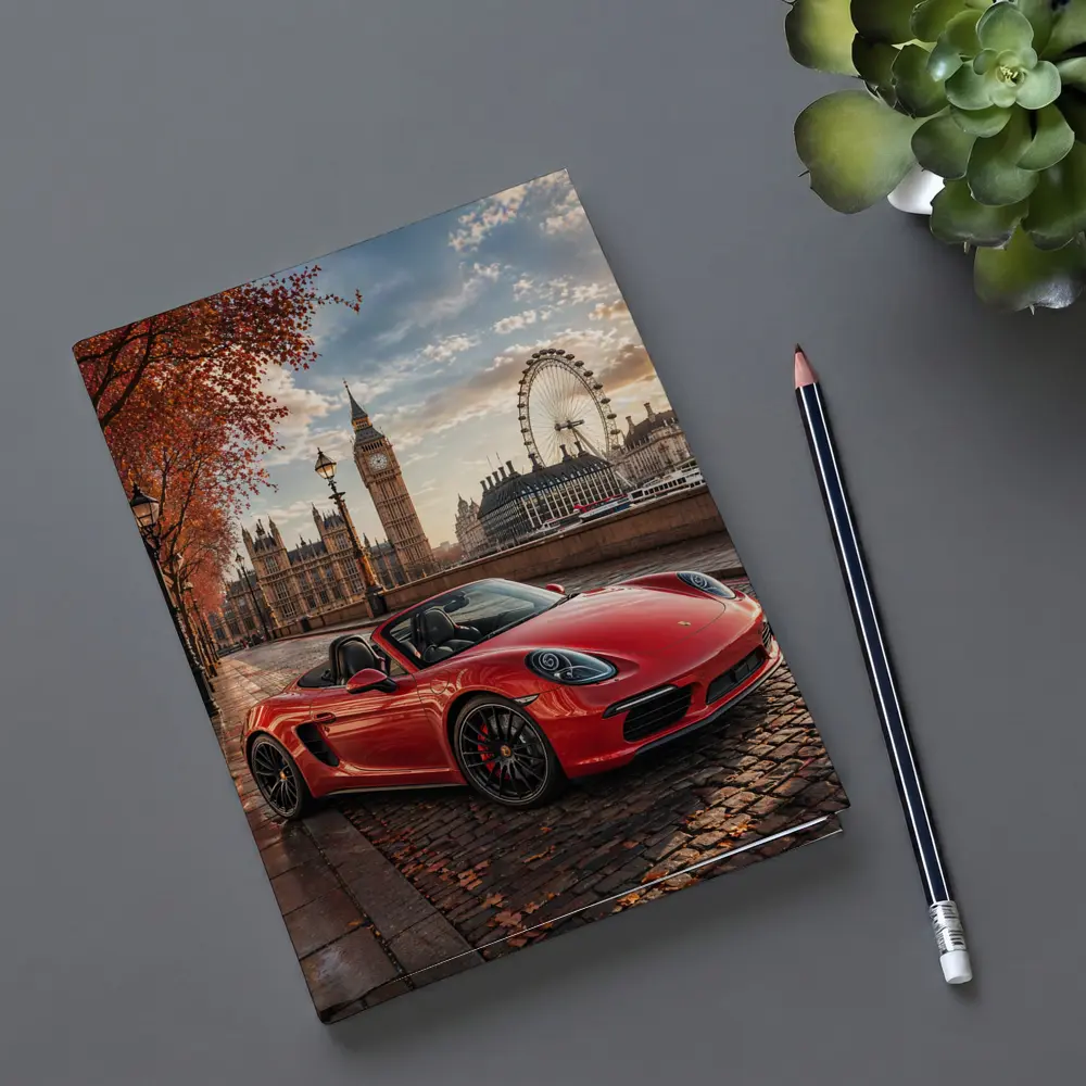 Red Porsche Boxster London Big Ben – Notebooks