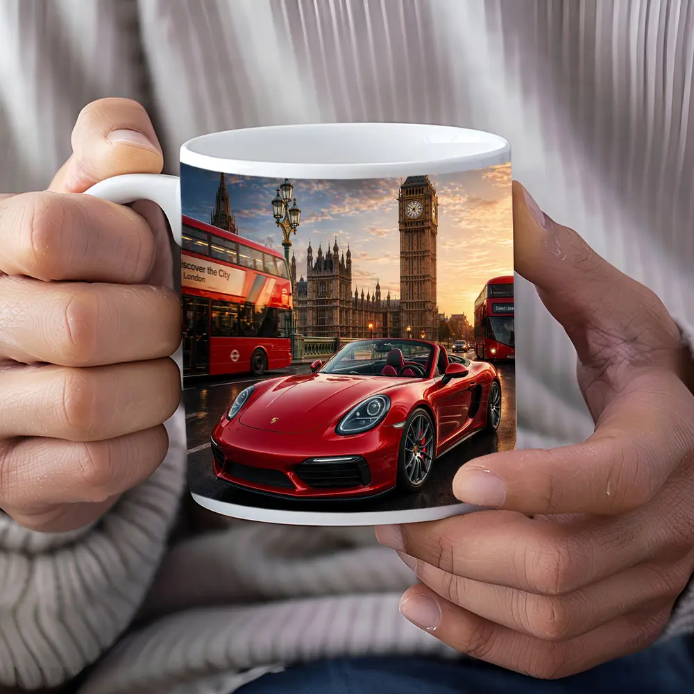Porsche Boxster Red London Big Ben – Mugs