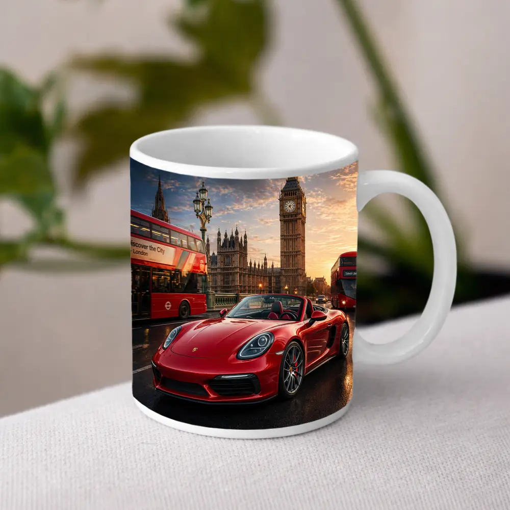 Porsche Boxster Red London Big Ben – Mugs