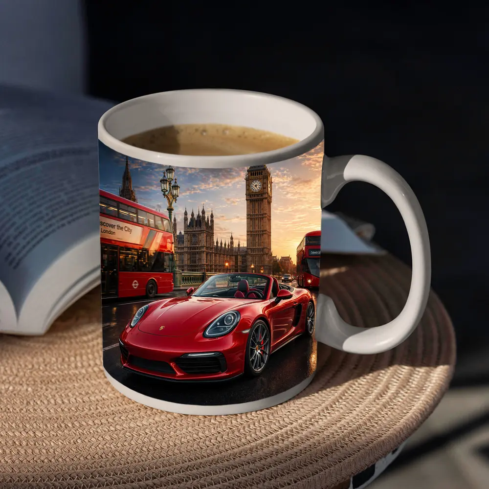 Porsche Boxster Red London Big Ben – Mugs