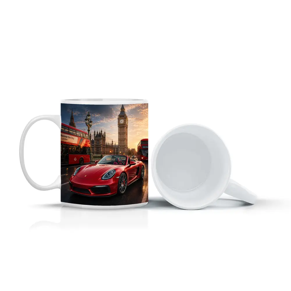 Porsche Boxster Red London Big Ben – Mugs