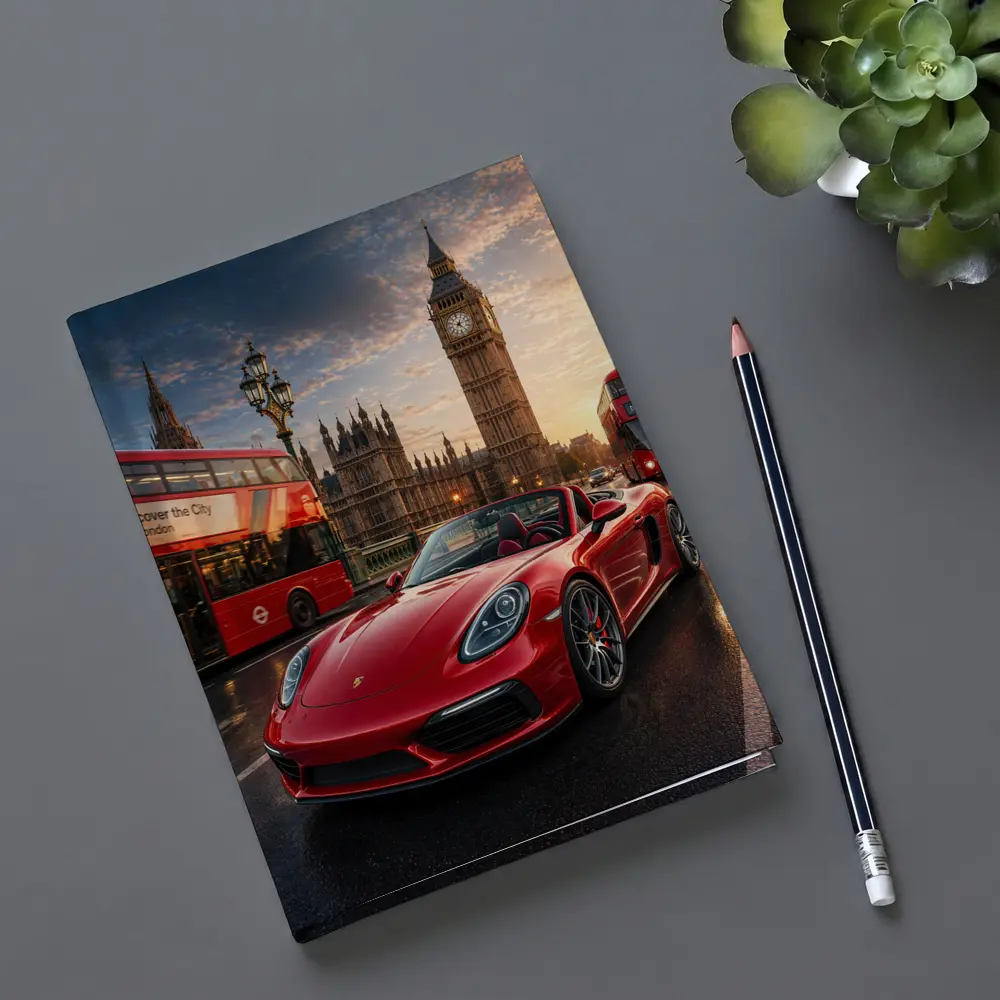 Porsche Boxster Red London Big Ben – Notebooks