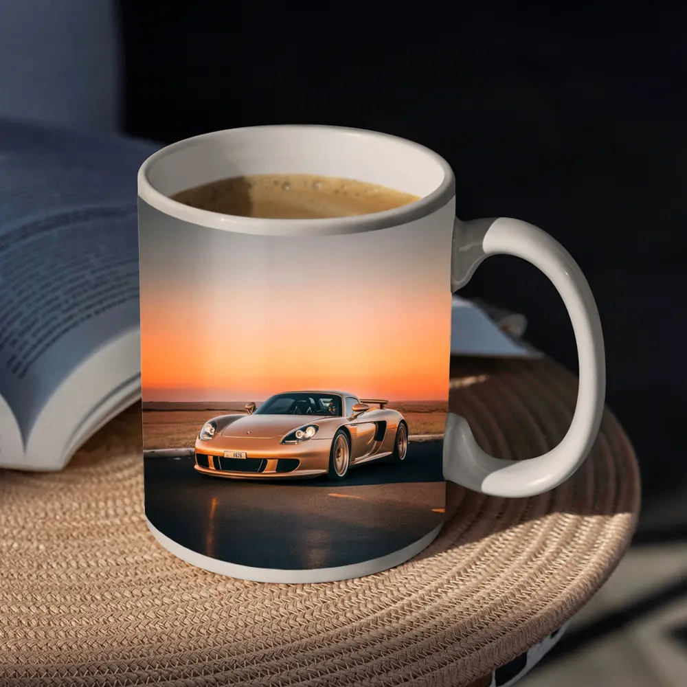 Porsche Carrera GT Golden Sunset Road – Mugs