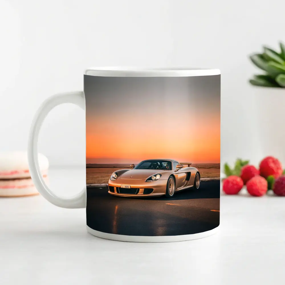 Porsche Carrera GT Golden Sunset Road – Mugs