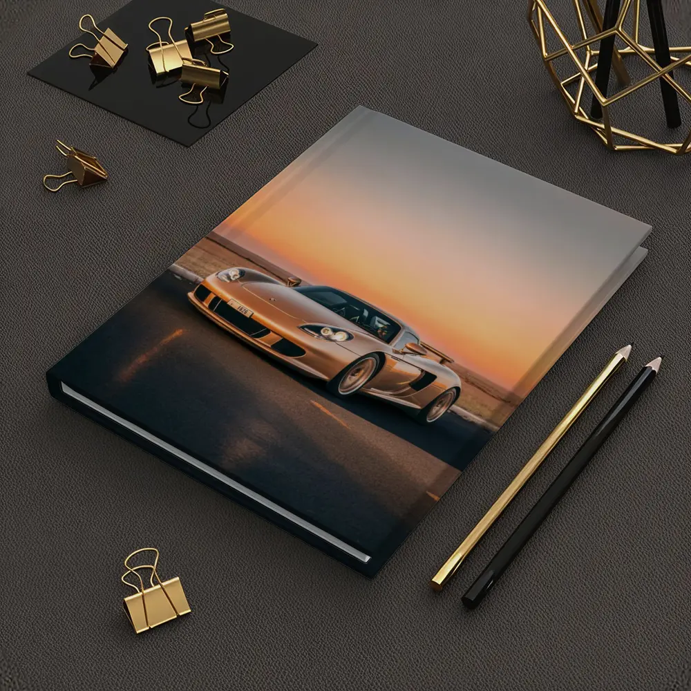 Porsche Carrera GT Golden Sunset Road – Notebooks