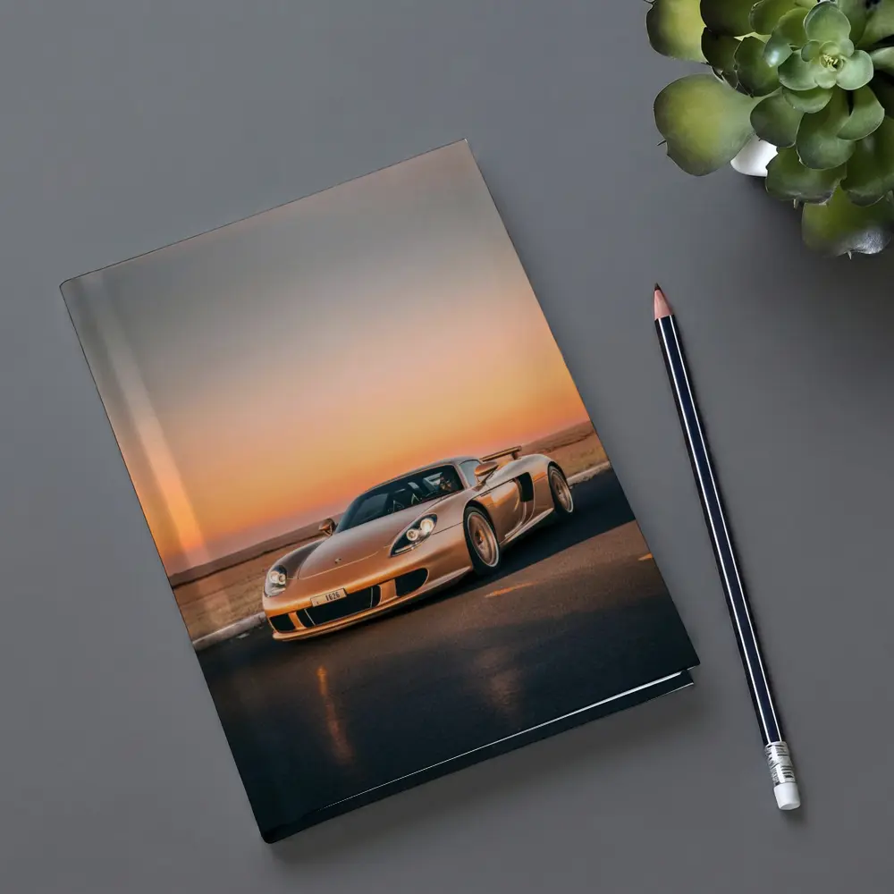 Porsche Carrera GT Golden Sunset Road – Notebooks