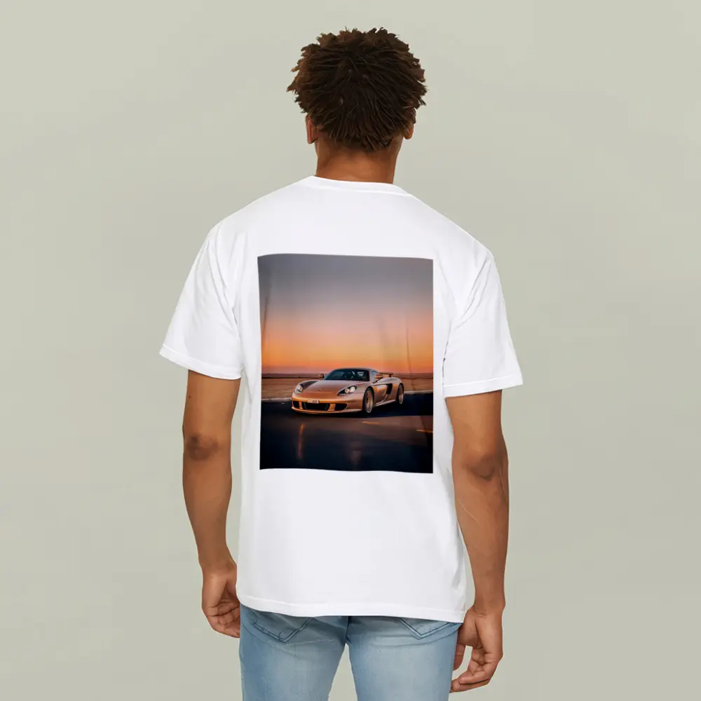Porsche Carrera GT Golden Sunset Road – T-Shirts