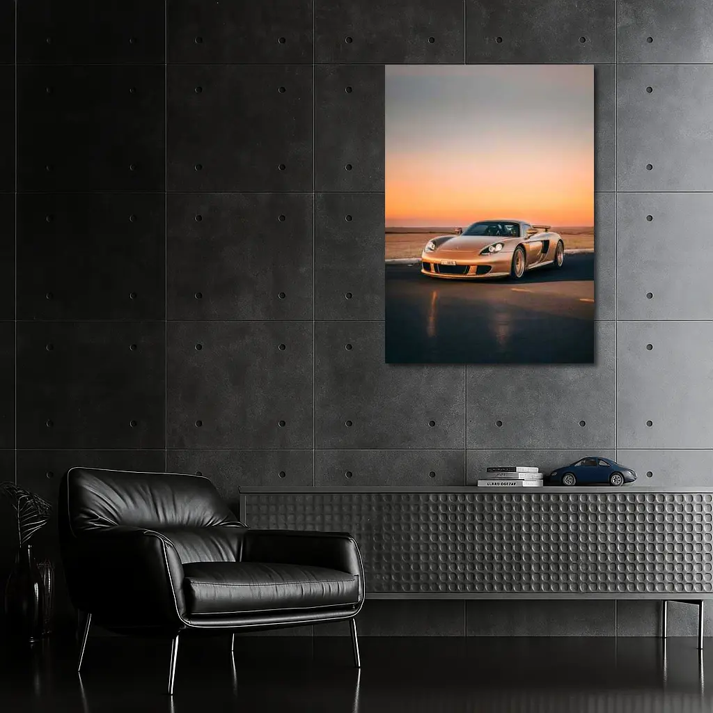 Porsche Carrera GT Golden Sunset Road – Wall Art