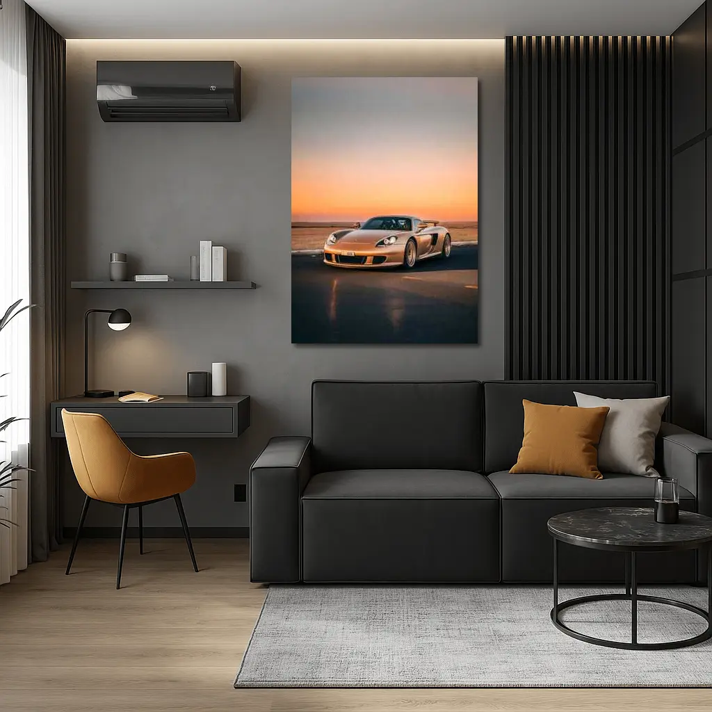 Porsche Carrera GT Golden Sunset Road – Wall Art