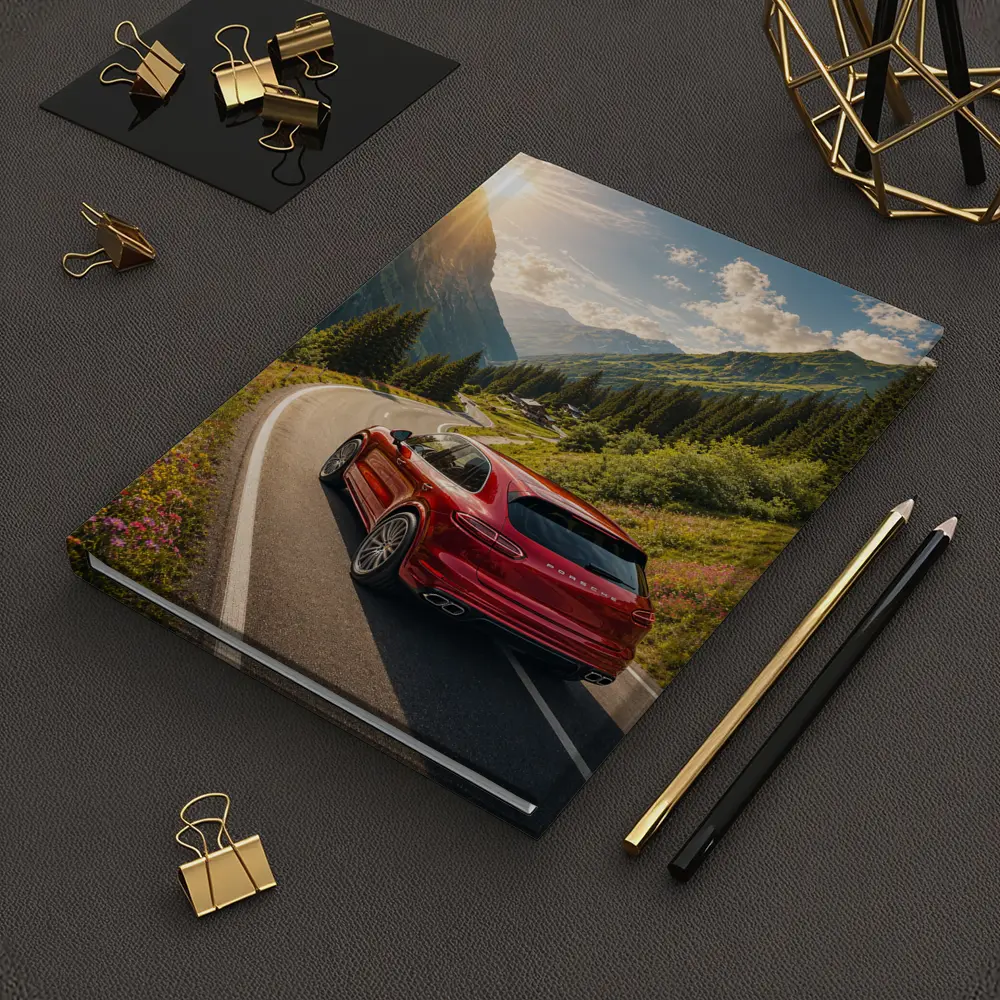Porsche Cayenne Red Mountain Alpine Road – Notebooks