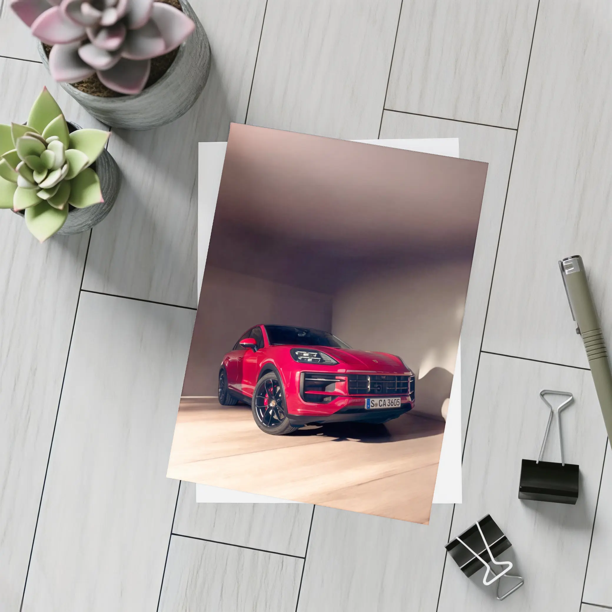Porsche Macan GTS Red Indoor Garage – Postcards