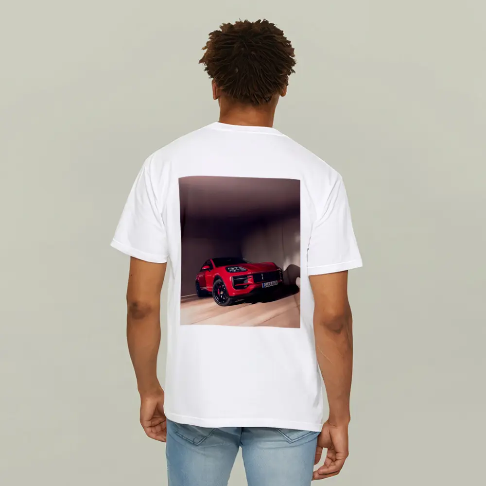Porsche Macan GTS Red Indoor Garage – T-Shirts