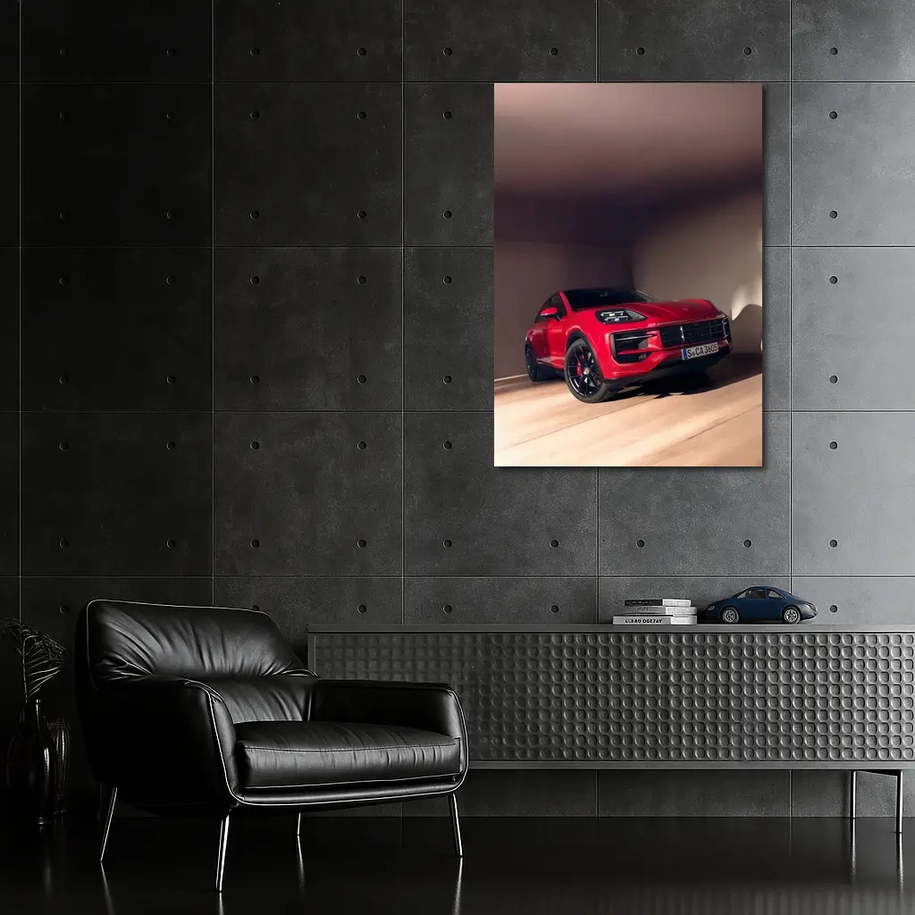 Porsche Macan GTS Red Indoor Garage – Wall Art
