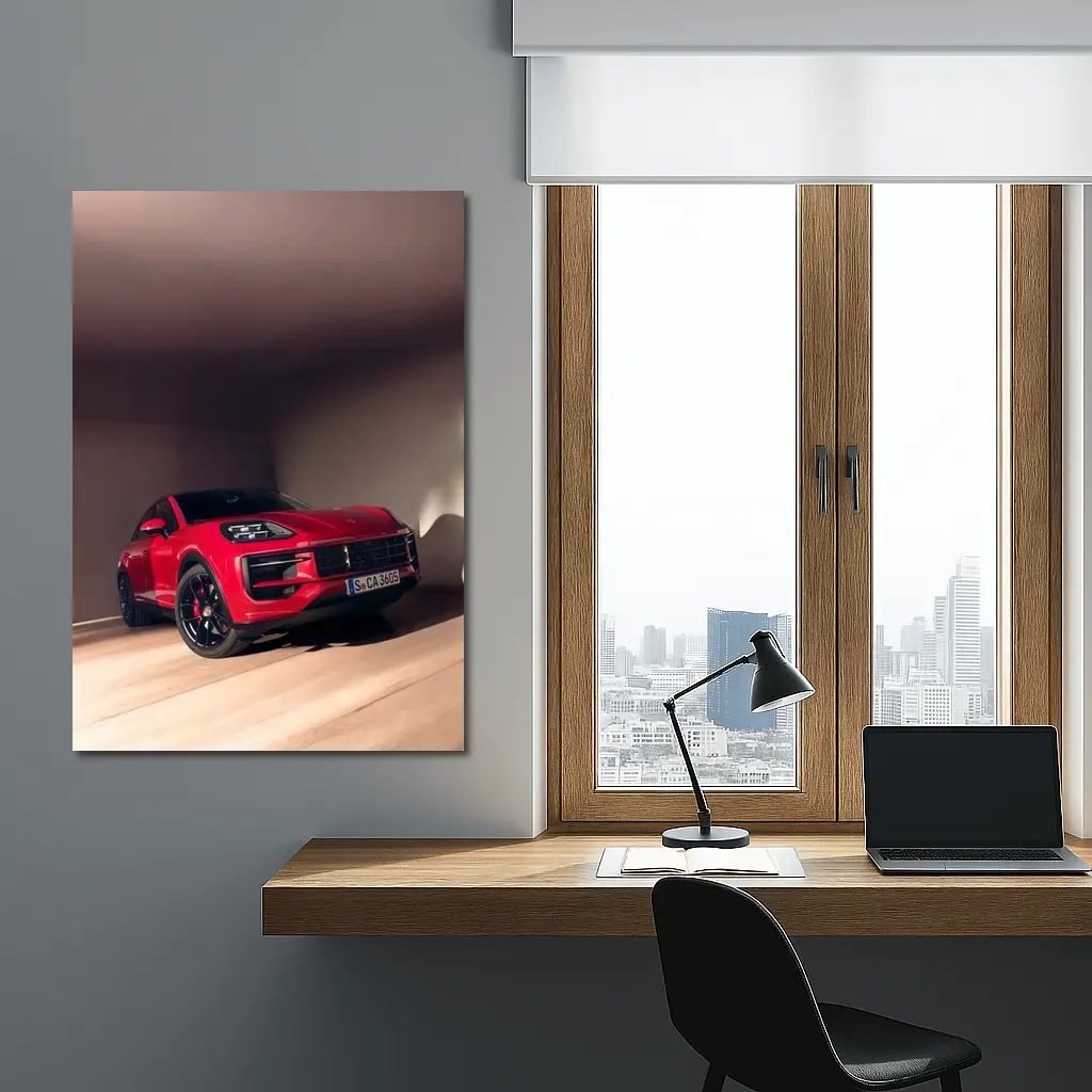 Porsche Macan GTS Red Indoor Garage – Wall Art