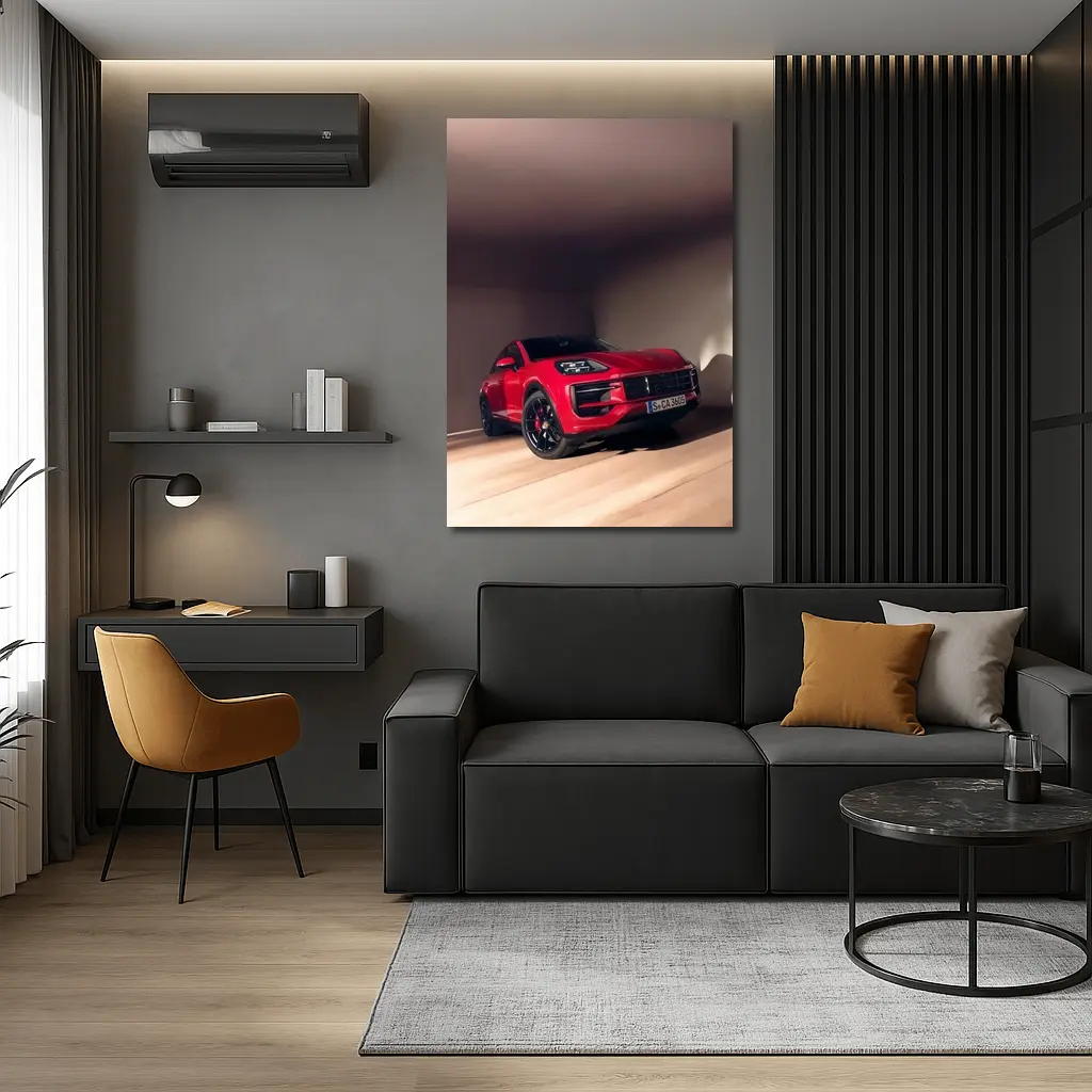 Porsche Macan GTS Red Indoor Garage – Wall Art