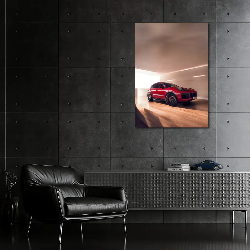 Porsche Cayenne GTS Red Indoor Garage – Wall Art