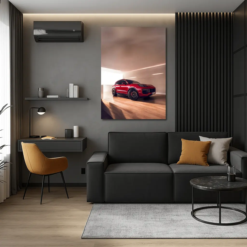 Porsche Cayenne GTS Red Indoor Garage – Wall Art