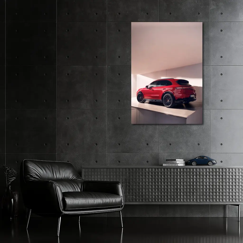 Porsche Cayenne GTS Red Indoor Garage – Wall Art