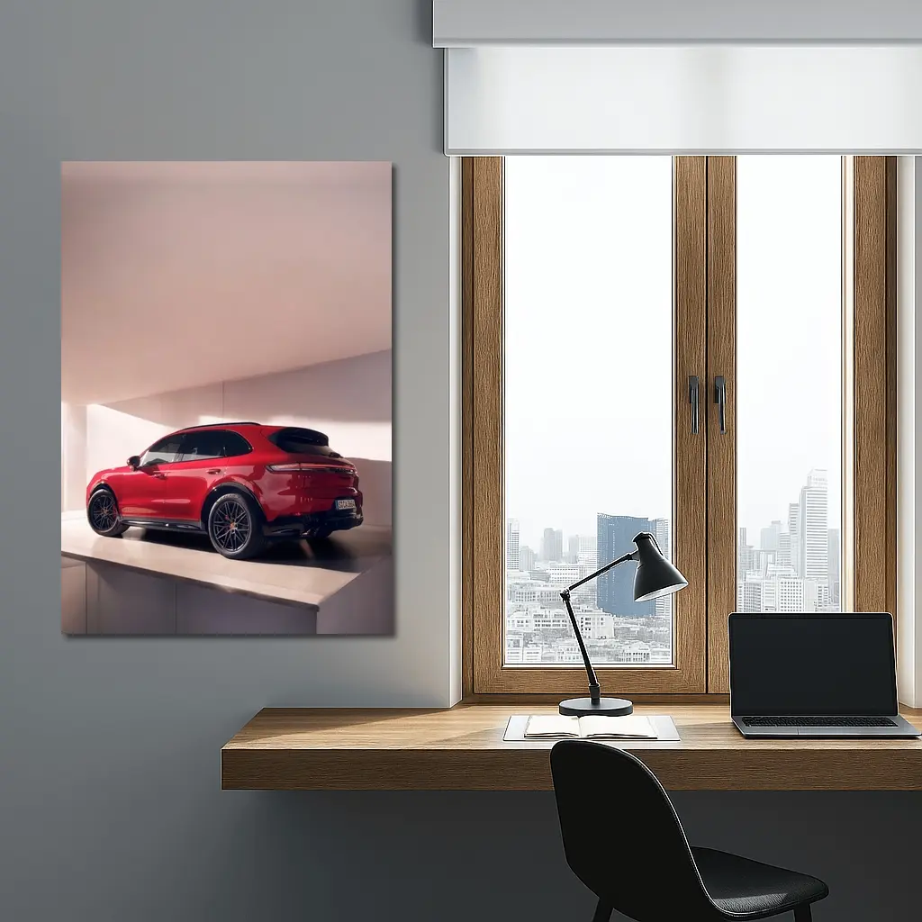 Porsche Cayenne GTS Red Indoor Garage – Wall Art