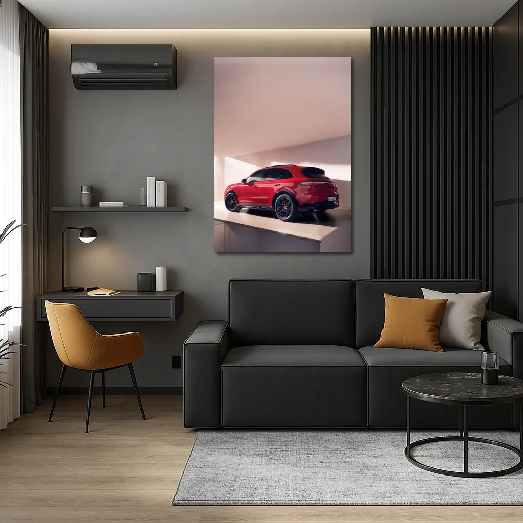 Porsche Cayenne GTS Red Indoor Garage – Wall Art