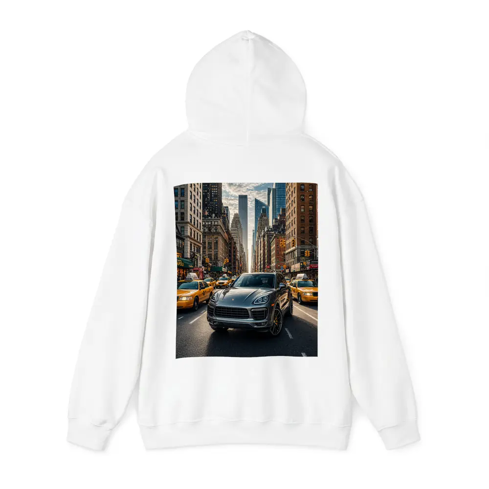 Porsche Cayenne Cruising New York City Streets – Hoodies