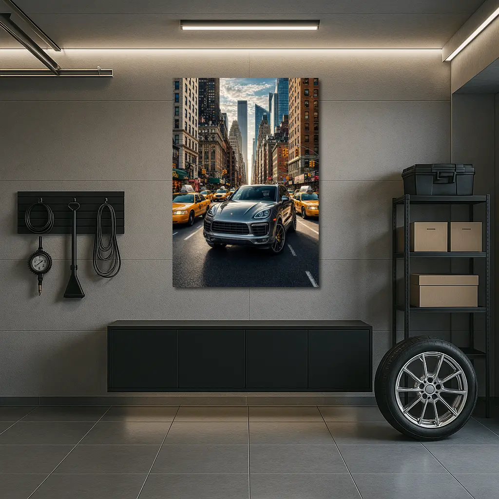 Porsche Cayenne Cruising New York City Streets – Wall Art