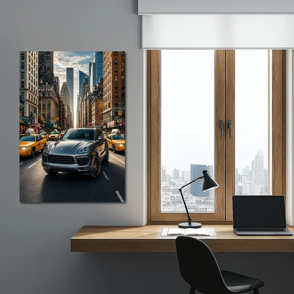 Porsche Cayenne Cruising New York City Streets – Wall Art